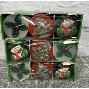 Vintage Christmas Votive Candles Set of 3 Packs Deadstock Holiday‎ NOS